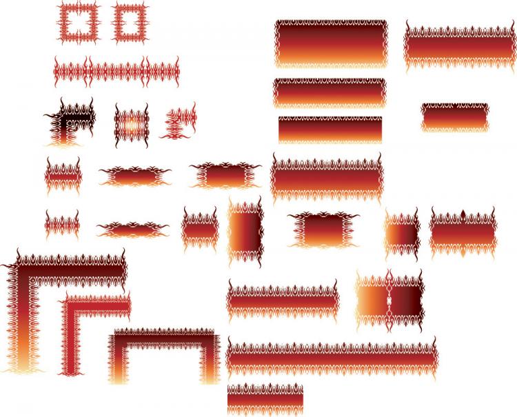 free vector Variety of practical fire totem clip art